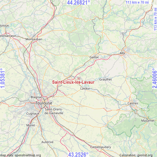 Saint-Lieux-lès-Lavaur on map