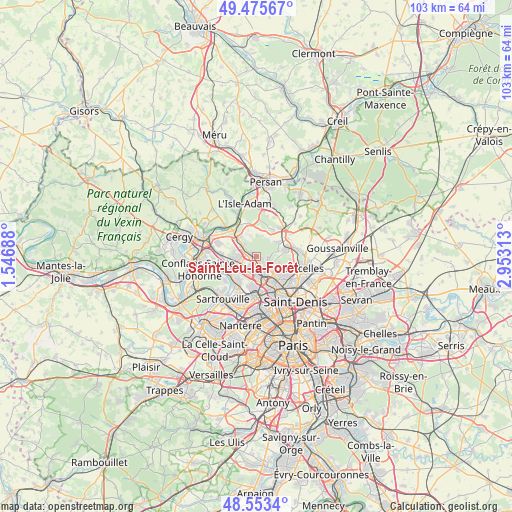 Saint-Leu-la-Forêt on map