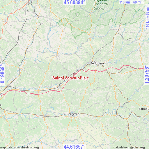 Saint-Léon-sur-l’Isle on map
