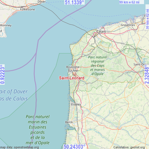 Saint-Léonard on map