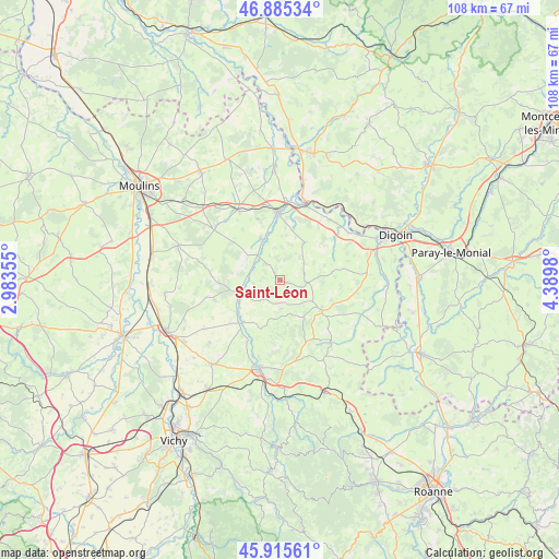 Saint-Léon on map