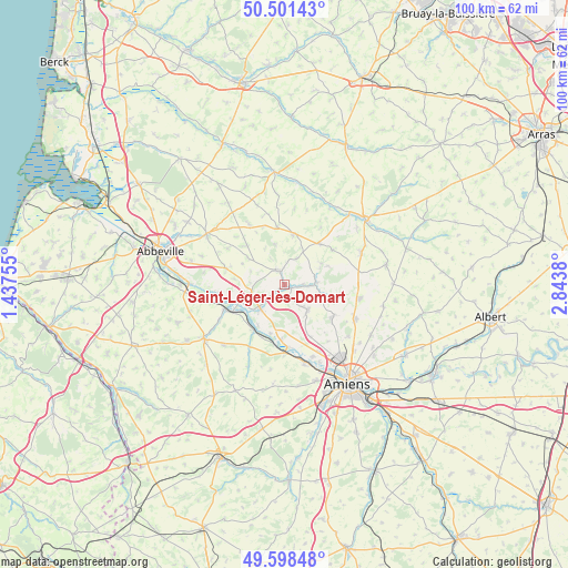 Saint-Léger-lès-Domart on map