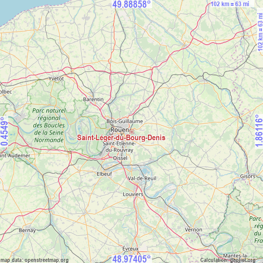 Saint-Léger-du-Bourg-Denis on map
