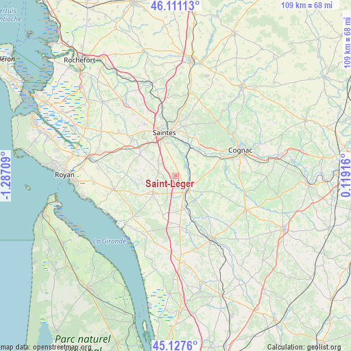 Saint-Léger on map