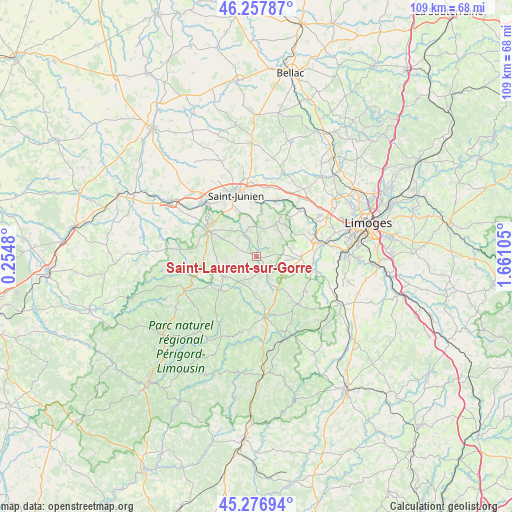 Saint-Laurent-sur-Gorre on map