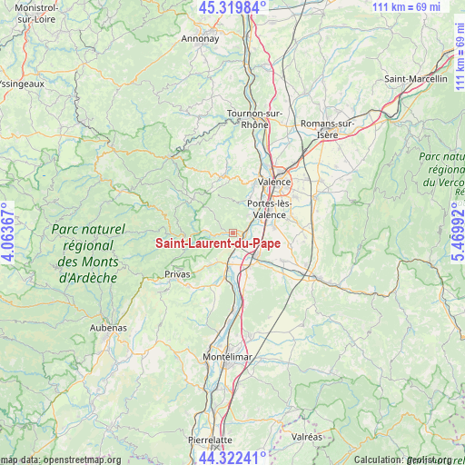 Saint-Laurent-du-Pape on map