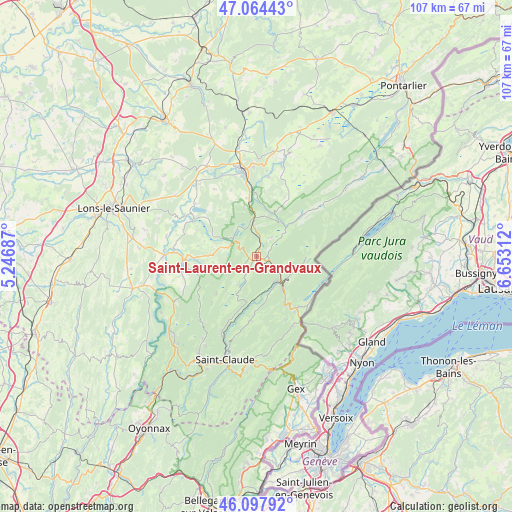 Saint-Laurent-en-Grandvaux on map