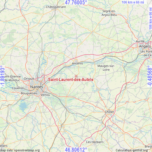 Saint-Laurent-des-Autels on map