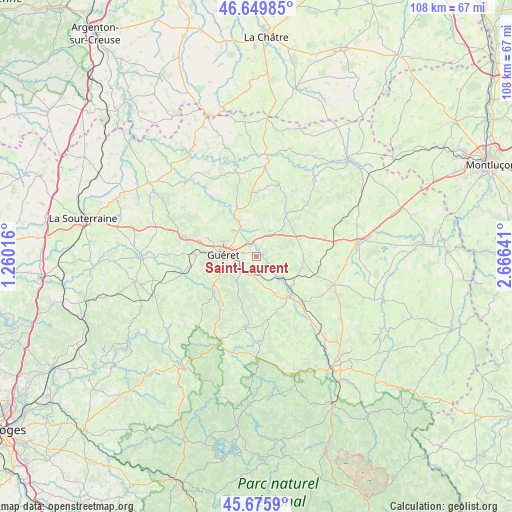 Saint-Laurent on map
