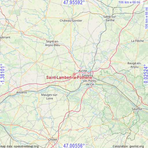 Saint-Lambert-la-Potherie on map