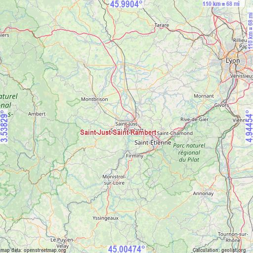 Saint-Just-Saint-Rambert on map