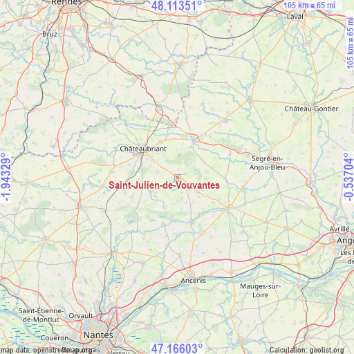 Saint-Julien-de-Vouvantes on map