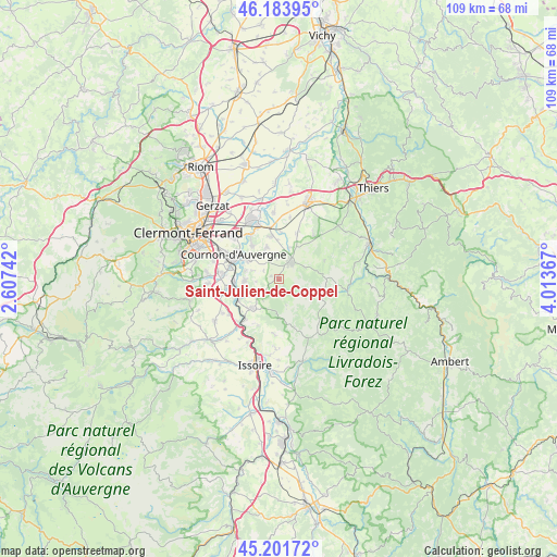 Saint-Julien-de-Coppel on map