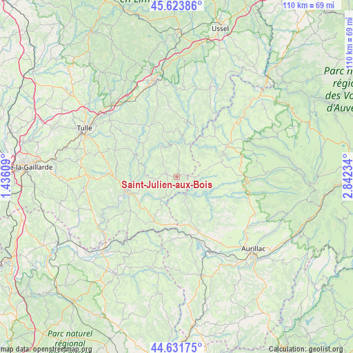 Saint-Julien-aux-Bois on map