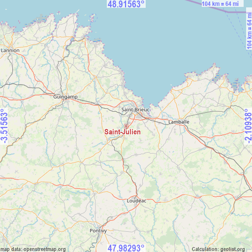 Saint-Julien on map