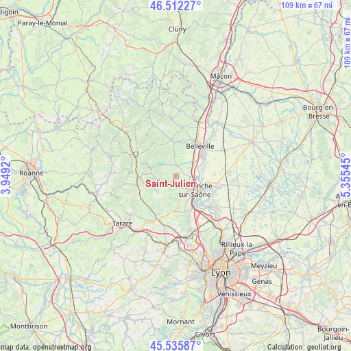 Saint-Julien on map