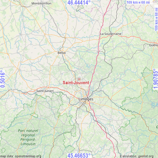 Saint-Jouvent on map