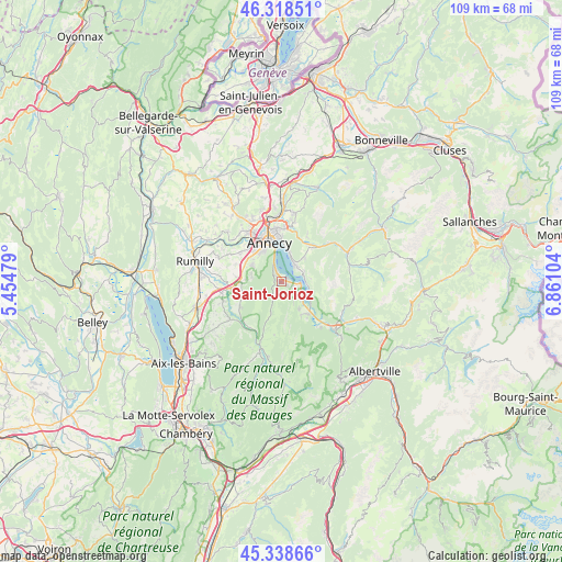 Saint-Jorioz on map