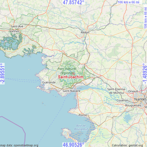 Saint-Joachim on map