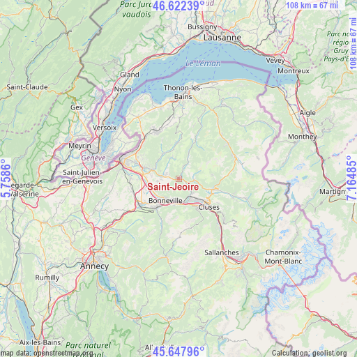 Saint-Jeoire on map