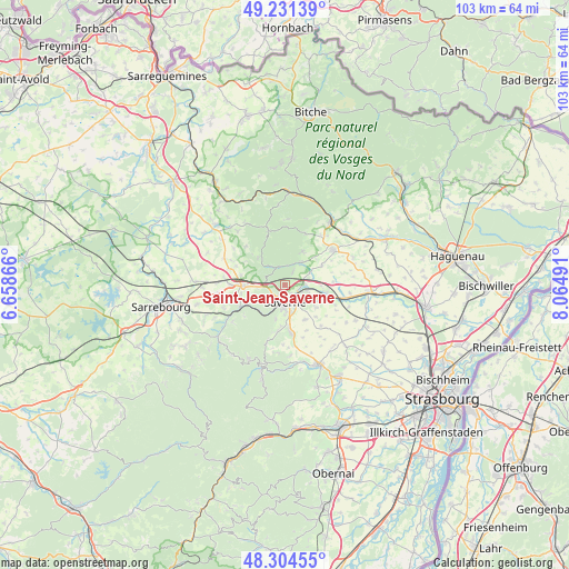 Saint-Jean-Saverne on map