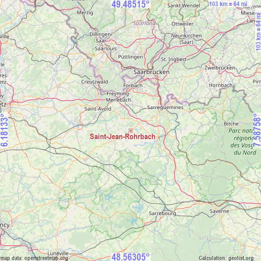 Saint-Jean-Rohrbach on map