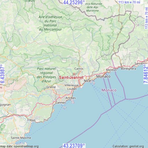 Saint-Jeannet on map