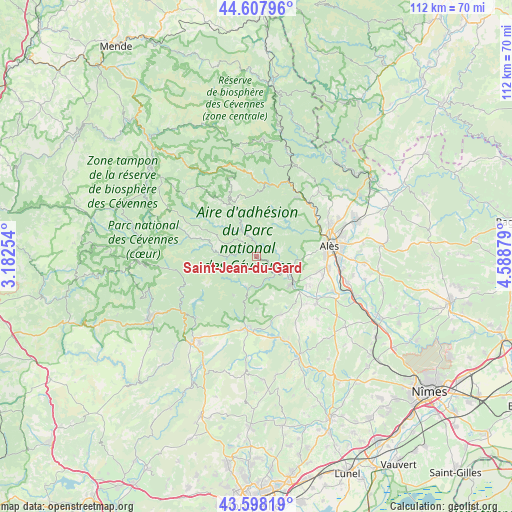 Saint-Jean-du-Gard on map