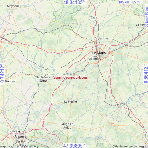 Saint-Jean-du-Bois on map