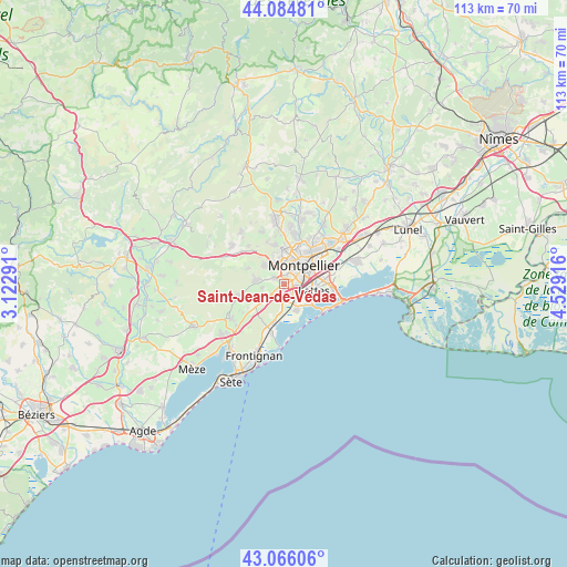 Saint-Jean-de-Védas on map
