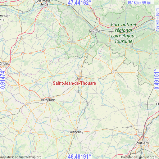 Saint-Jean-de-Thouars on map