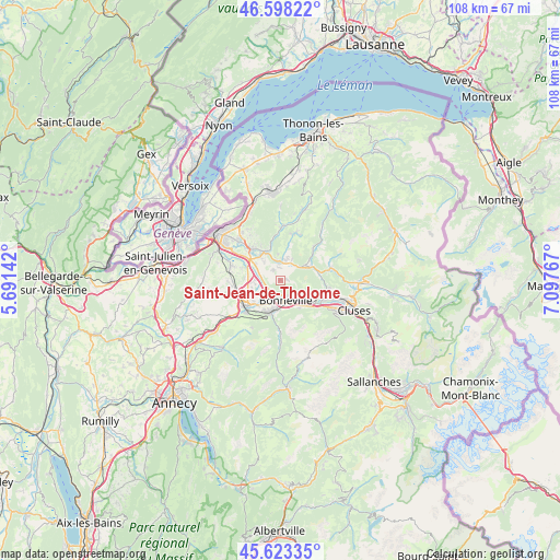 Saint-Jean-de-Tholome on map