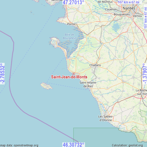 Saint-Jean-de-Monts on map