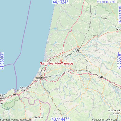 Saint-Jean-de-Marsacq on map