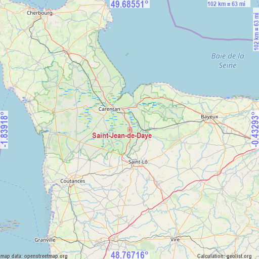 Saint-Jean-de-Daye on map