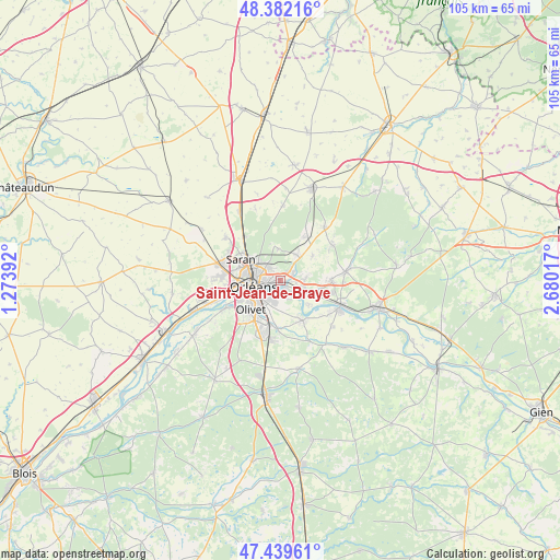Saint-Jean-de-Braye on map