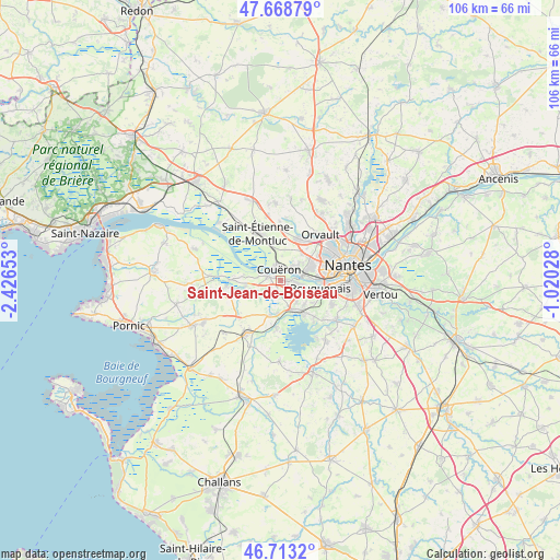 Saint-Jean-de-Boiseau on map