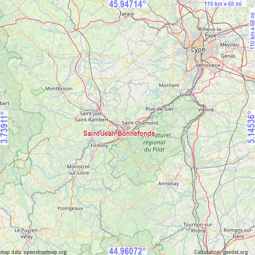 Saint-Jean-Bonnefonds on map
