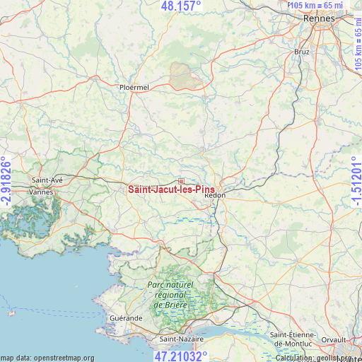 Saint-Jacut-les-Pins on map