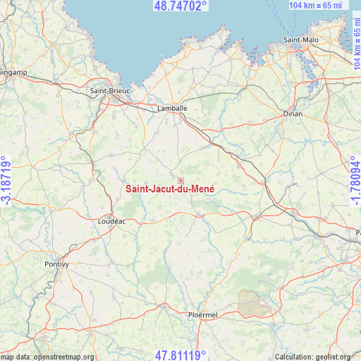 Saint-Jacut-du-Mené on map