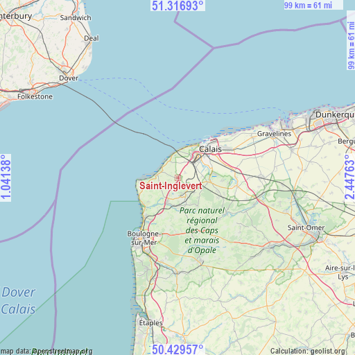 Saint-Inglevert on map