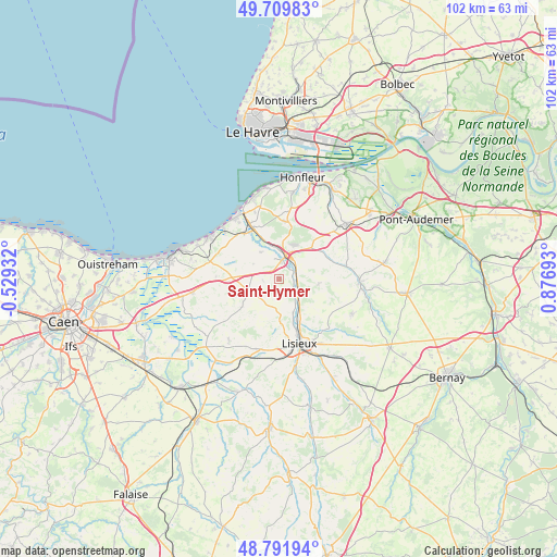 Saint-Hymer on map