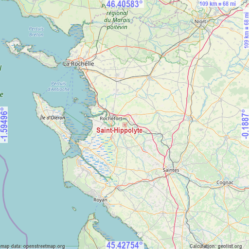 Saint-Hippolyte on map