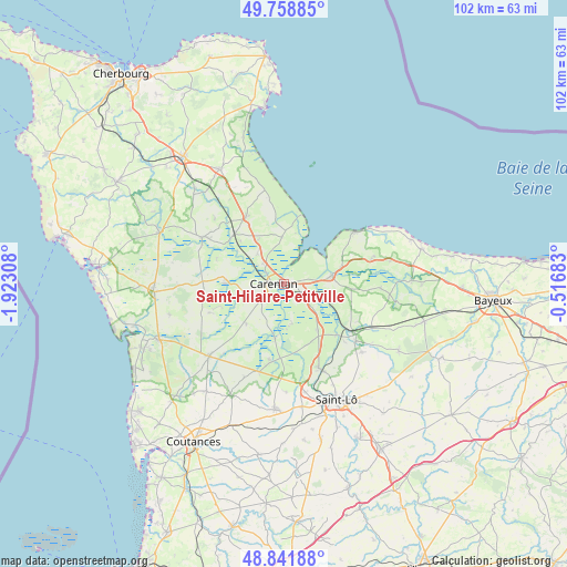 Saint-Hilaire-Petitville on map