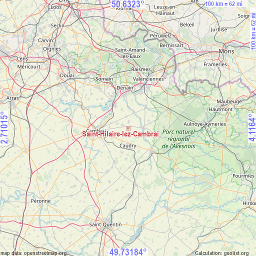 Saint-Hilaire-lez-Cambrai on map