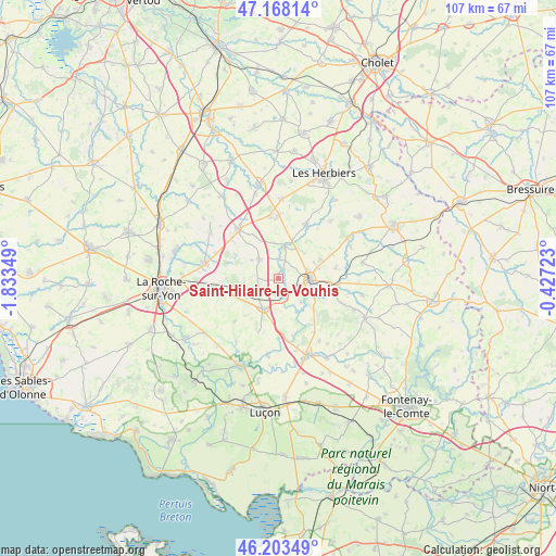 Saint-Hilaire-le-Vouhis on map