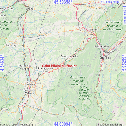 Saint-Hilaire-du-Rosier on map