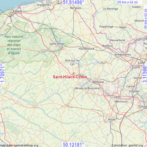 Saint-Hilaire-Cottes on map