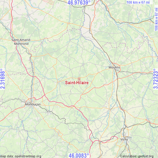 Saint-Hilaire on map