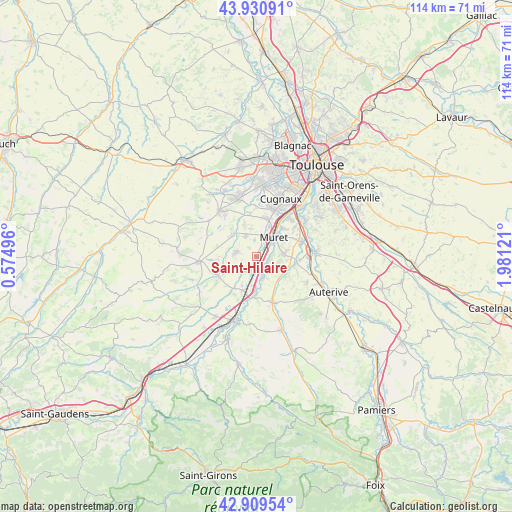 Saint-Hilaire on map